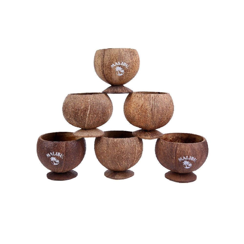 Natural coconut shell cups