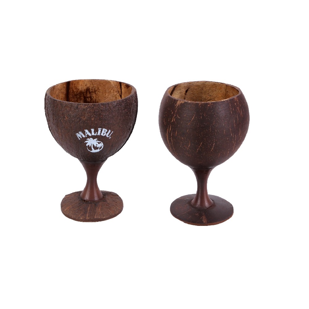 Natural coconut shell cups (2)